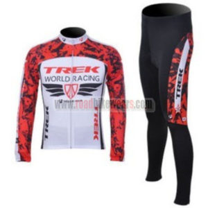 2011 Team TREK Pro Cycling Long Kit Red White