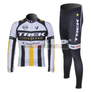 2011 Team TREK Pro Cycling Long Kit White Black