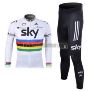 2012 SKY Pro Cycling Kit White Long Sleeve
