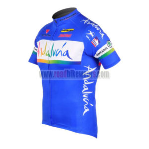 2012 Team ANDALUCIA Bicycle Jersey Shirt ropa de ciclismo Blue