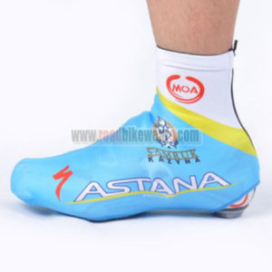 2012 Team ASTANA Cycling Shoes Covers Blue