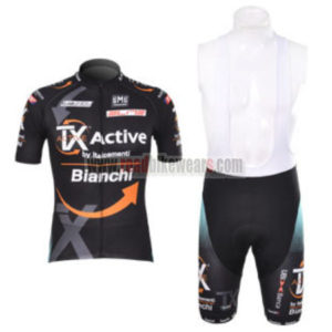2012 Team BIANCHI TX Cycling Bib Kit Black