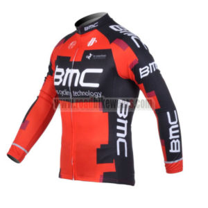 2012 Team BMC Cycle  Long Sleeve Jersey Red Black