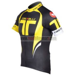 2012 Team CASTELLI Cycle Jersey Shirt maillot cycliste Black Yellow