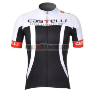 2012 Team CASTELLI Cycling Jersey Shirt ropa de ciclismo Black White