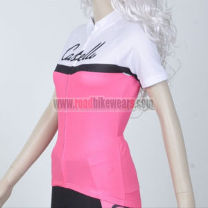 2012 Team CASTELLI Women Cycle Jersey Shirt ropa de ciclismo Pink White