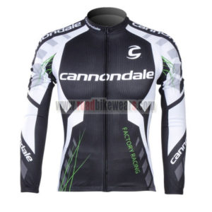 2012 Team Cannondale Cycling Long Sleeve Jersey Black White