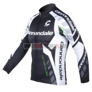 2012 Team Cannondale Factory Racing Long Sleeve Jersey Black White