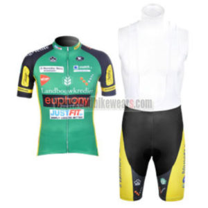 012 Team Euphony Cycling Bib Kit Green Yellow