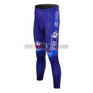 2012 Team FDJ Cycle Long Pants Blue