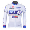 2012 Team FDJ Cycling Long Sleeve Jersey White Blue