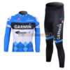 2012 Team GARMIN Cycling Long Sleeve Kit Blue White