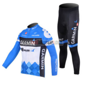 2012 Team GARMIN Riding Long Sleeve Kit Blue White