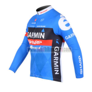2012 Team GARMIN SHARP Cycle Long Sleeve Jersey Blue
