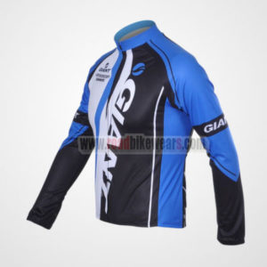 2012 Team GIANT Cycle Long Sleeve Jersey Black Blue