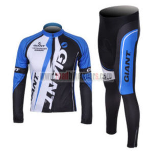 2012 Team GIANT Pro Cycle Kit Blue Long Sleeve