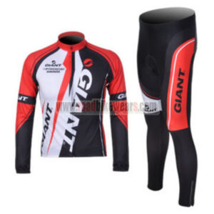 2012 Team GIANT Pro Cycle Kit Red Long Sleeve