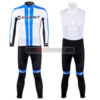 2012 Team GIANT Pro Cycle Long Sleeve Bib Kit White Blue
