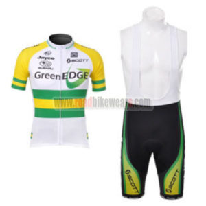 2012 Team GreenEDGE Cycling Bib Kit Yellow Green