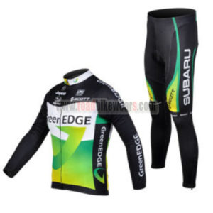 2012 Team GreenEDGE Cycling Long Kit Black Green
