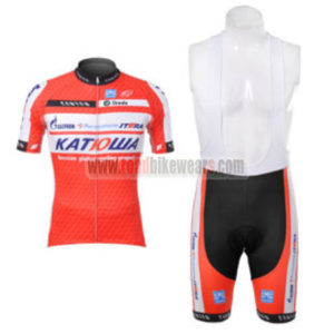 2012 Team KATUSHA Cycling Bib Kit Red
