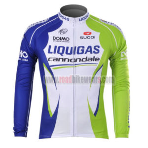 2012 Team LIQUIGAS cannondale Cycling Long Sleeve Jersey