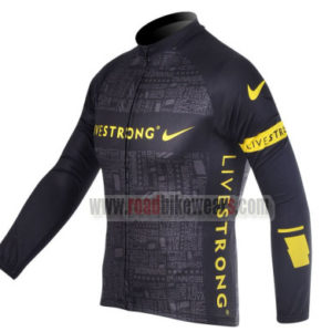 2012 Team LIVESTRONG Cycle Long Sleeve Jersey Black