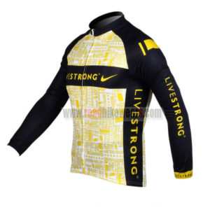 2012 Team LIVESTRONG Cycle Long Sleeve Jersey Yellow