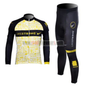 2012 Team LIVESTRONG Cycling Long Sleeve Kit Yellow Black