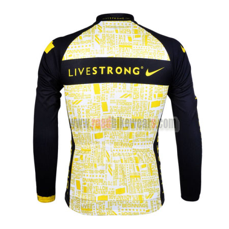 Nabo pase a ver suma 2012 Team LIVESTRONG Cycle Apparel Biking Long Sleeves Jersey Maillot  Cycliste Yellow | Road Bike Wear Store
