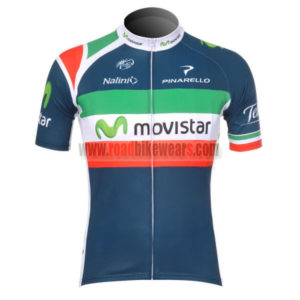 2012 Team Movistar Cycling Jersey Shirt maillot cycliste Green Red Line