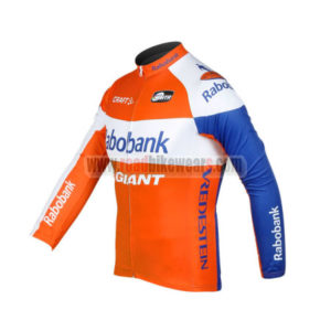 2012 Team Rabobank Cycle Long Sleeve Jersey Orange