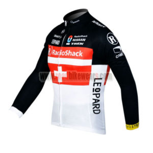 2012 Team RadioShack NISSAN TREK Cycle Long Sleeve Jersey Red Cross