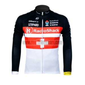 2012 Team RadioShack NISSAN TREK Cycling Long Sleeve Jersey Red Cross