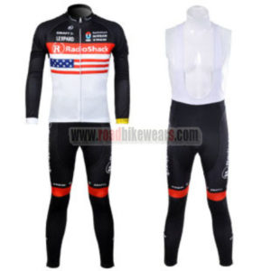 2012 Team Radioshack NISSAN TREK Cycling Long Sleeve Bib Kit America Flag