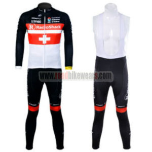 2012 Team Radioshack NISSAN TREK Cycling Long Sleeve Bib Kit Red Cross