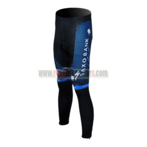 2012 Team SAXO BANK Cycle Long Pants Blue Black