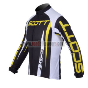2012 Team SCOTT Cycle Long Sleeve Jersey Black Yellow