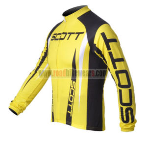 2012 Team SCOTT Cycle Long Sleeve Jersey Yellow