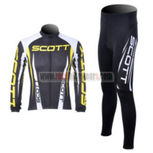 2012 Team SCOTT Cycling Long Kit Black Yellow