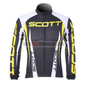2012 Team SCOTT Cycling Long Sleeve Jersey Black Yellow