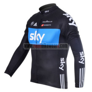2012 Team SKY Cycle Long Sleeve Jersey Black White