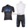 2012 Team SKY Cycling Bib Kit Black Blue