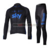 2012 Team SKY Cycling Long Kit Black Blue