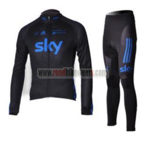 2012 Team SKY Cycling Long Kit Black Blue