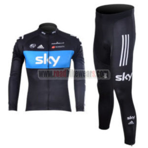 2012 Team SKY Cycling Long Kit Black Blue White