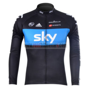 2012 Team SKY Cycling Long Sleeve Jersey Black White