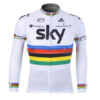 2012 Team SKY UCI Cycling Long Sleeve Jersey White Rainbow