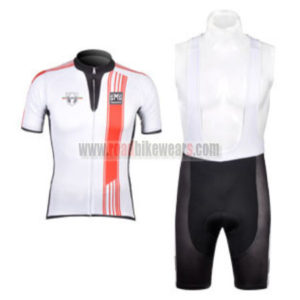 2012 Team Santini Cycling Bib Kit White Red