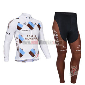 2013 Team AG2R LA MONDIALE Pro Cycling Long Sleeve Kit